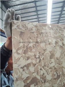 Milk Tea Quartz Stone Slabs& Tiles/Multicolor Artificial Quartz/Mixed Color Engineered Stone with Patterns/Mixed Color Manmade Stone/Quartz Stone