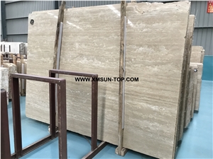 Polished Beige Travertine Gangsaw Big Slab/Light Beige Travertine Stone for Flooring&Floor Covering/Travertine Stone for Wall Cladding&Wall Covering/Travertine Patterns/Interior Decoration