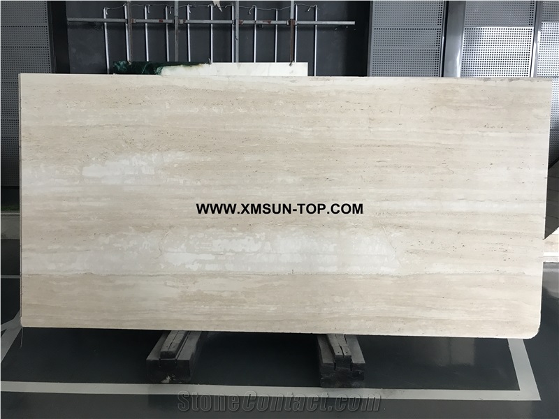 Polished Beige Travertine Slabs&Customized&Tiles/Light Beige Travertine Stone for Flooring&Floor Covering/Travertine Stone for Wall Cladding&Wall Covering/Travertine Pattern