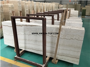 Polished White Travertine Slabs&Customized&Tiles/White Travertine Stone for Flooring&Floor Covering/Travertine Stone for Wall Cladding&Wall Covering/Travertine Pattern/Travertine with Veins