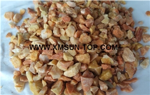 Yellow Aggregates& Gravels/Yellow Pebbles/Pebble River Stone/Gravels-Small Size for Decoration in Landscaping, Garden, Walkway/Yellow Aggregates