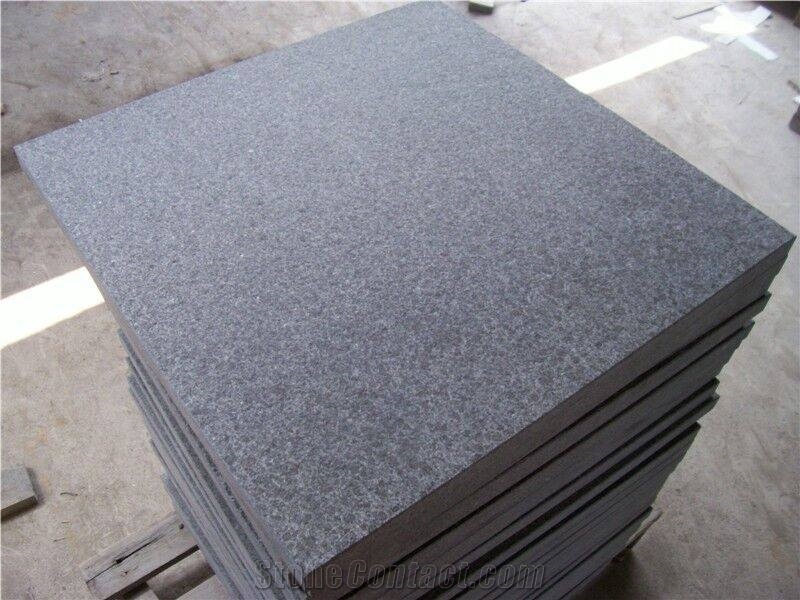 Black Basalt Flamed Tiles,G684 Flamed Flooring Tiles,Fuding Black Basalt Tile