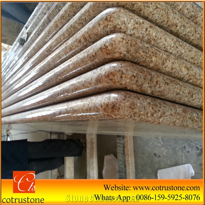 China Yellow Granite G682 Countertop, Granite Kitchen Top, G682 Yellow Granite Kitchen Top,Yellow Rust Granite Countertop,Giallo Fantasia,Giallo Ming,Giallo Rustic, Gold Leaf China,Golden Cristal