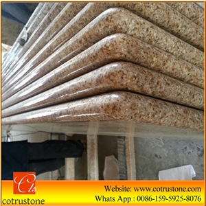 China Yellow Granite G682 Countertop, Granite Kitchen Top, G682 Yellow Granite Kitchen Top,Yellow Rust Granite Countertop,Giallo Fantasia,Giallo Ming,Giallo Rustic, Gold Leaf China,Golden Cristal