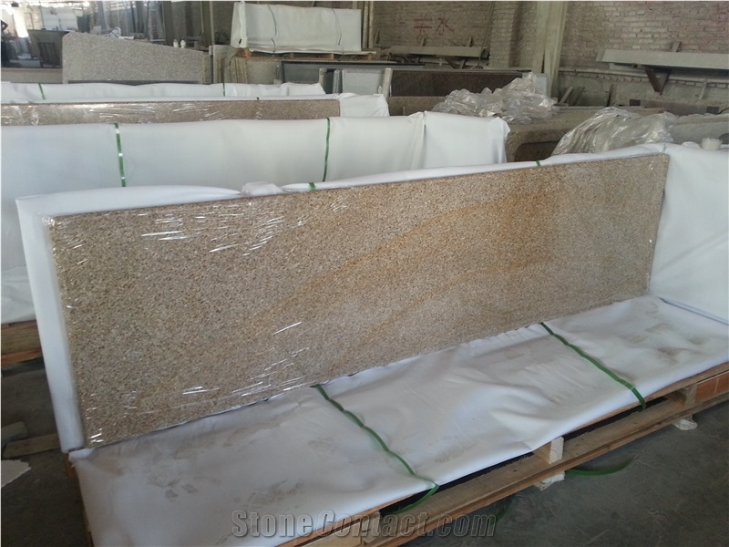 China Yellow Granite G682 Countertop, Granite Kitchen Top, G682 Yellow Granite Kitchen Top,Yellow Rust Granite Countertop,Giallo Fantasia,Giallo Ming,Giallo Rustic, Gold Leaf China,Golden Cristal