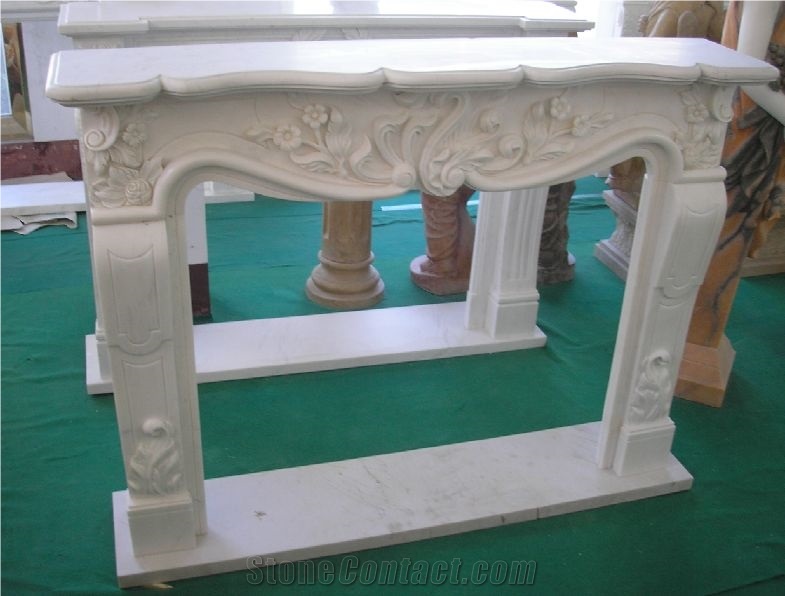 Fireplace Mantel,Beige Marble Fireplace,Hearth Decorating Marble Fireplace Mantel, Beige Marble Fireplaces, Beige Marble