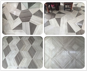 White&Grey Wooden Grain Marble Tile Pattern White&Grey Wooden Grain Marble Tile Pattern