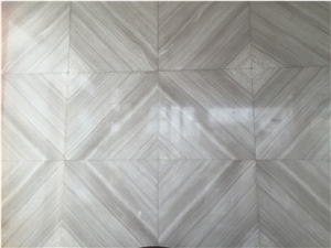 White&Grey Wooden Grain Marble Tile Pattern