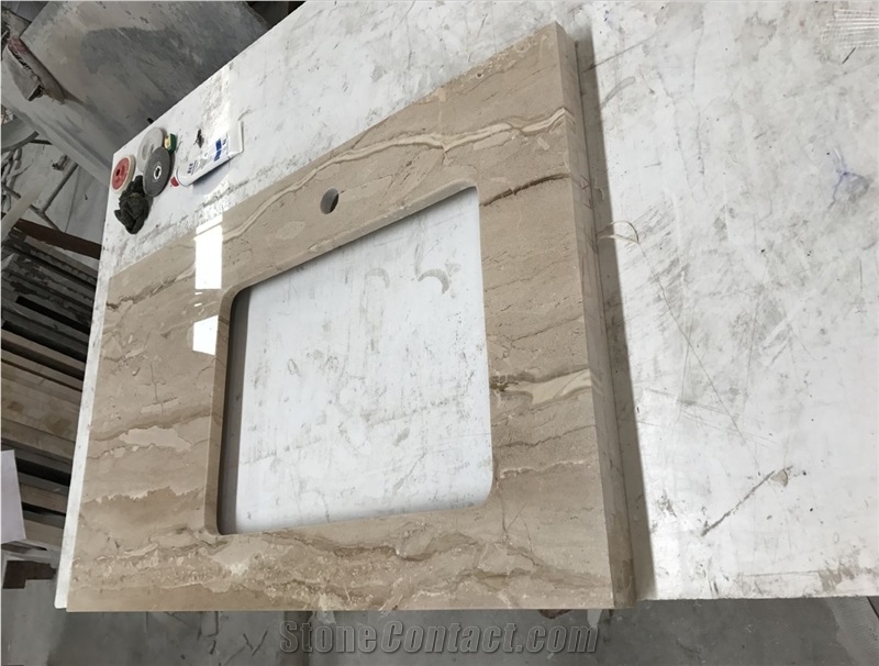 Beige Marble Vanity Tops / Bathroom Vanity Tops / Custom Vanity Tops