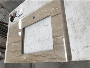 Beige Marble Vanity Tops / Bathroom Vanity Tops / Custom Vanity Tops