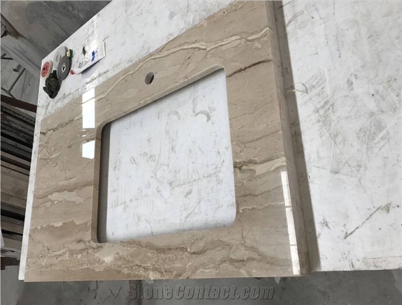 Beige Marble Vanity Tops / Bathroom Vanity Tops / Custom Vanity Tops