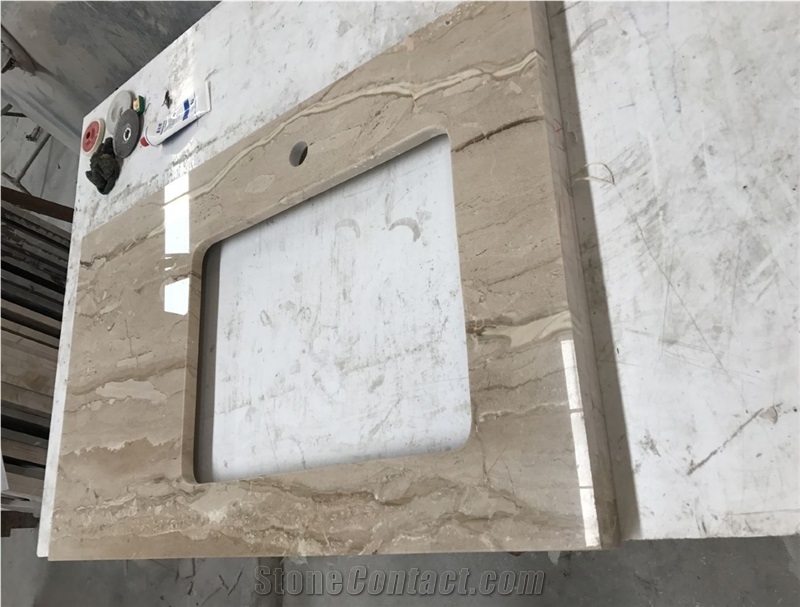 Beige Marble Vanity Tops / Bathroom Vanity Tops / Custom Vanity Tops