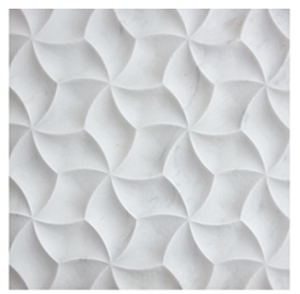 Cnc Beige Marble Carving / 3d Wall Panel