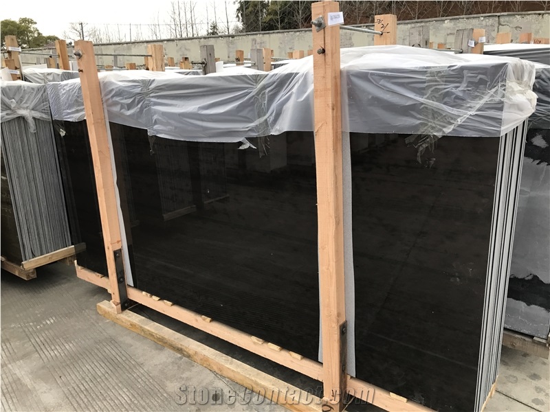 2018 New Design Unique Black Color Nano Crystallized Stone Slabs