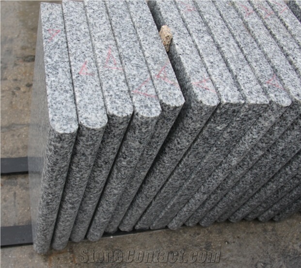 Light Grey Granite G603 Anti-Slip Stone Rebated Bullnose Pool Coping Pavers