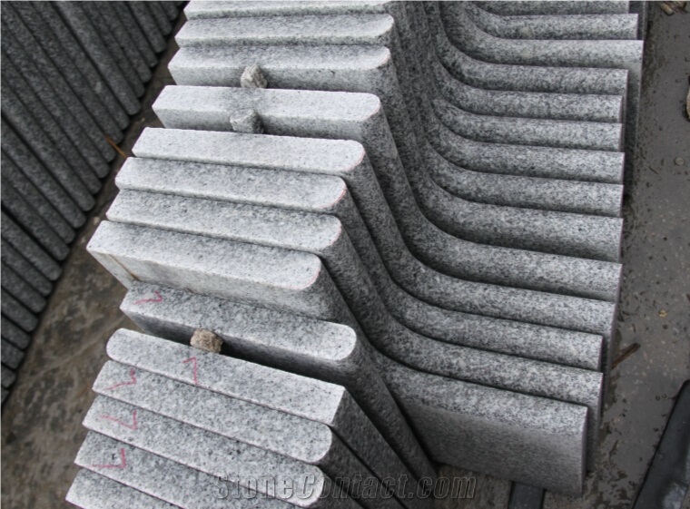 Light Grey Granite G603 Anti-Slip Stone Rebated Bullnose Pool Coping Pavers