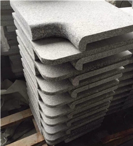 Light Grey Granite G603 Anti-Slip Stone Rebated Bullnose Pool Coping Pavers
