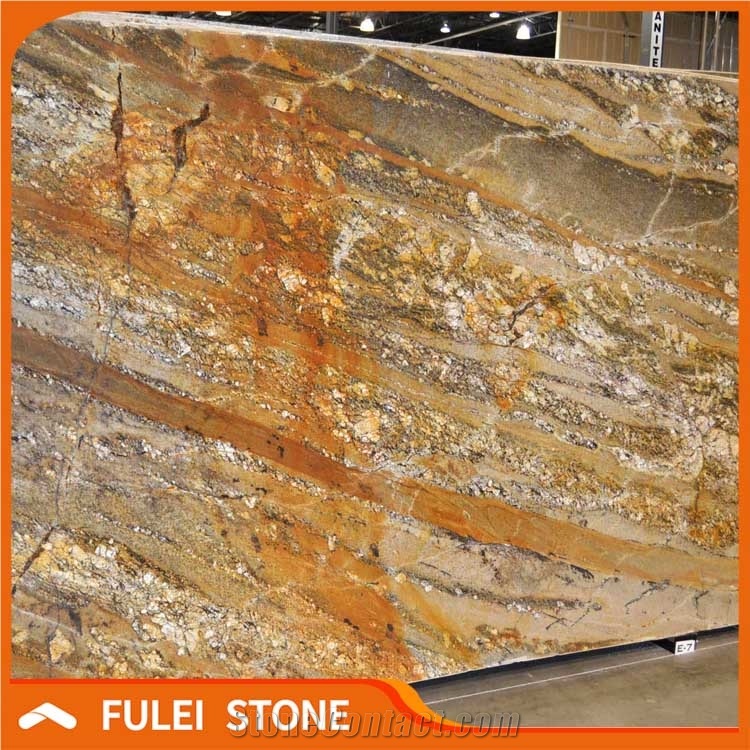 Olympic River Slab Quartzite Slab, Yellow Gold Stone Slab