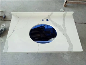 Artificial Stone Top,Bathroom Countertops,Custom Vanity Tops,Quartz Stone Vanity Tops,Bathroom Vanity Tops,Quartz Stone Bathroom Tops,Calacatta Bianco Vanity Tops