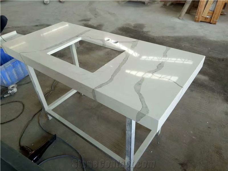 Artificial Stone Top,Bathroom Countertops,Custom Vanity Tops,Quartz Stone Vanity Tops,Bathroom Vanity Tops,Quartz Stone Bathroom Tops,Calacatta Bianco Vanity Tops