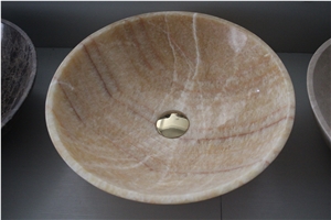 Beige Marble Stone Wash Basin Sink