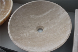 Beige Marble Stone Wash Basin Sink