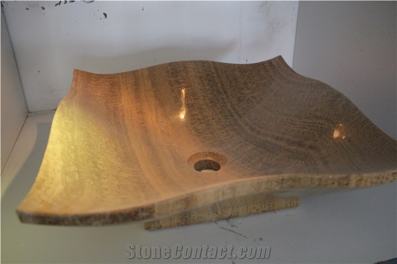 Beige Marble Stone Wash Basin Sink