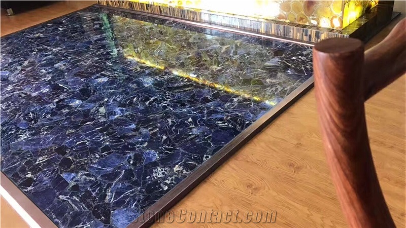 Blue Semi Precious Stone Panels,Semi Precious Stone Wall,Semiprecious Stone Slabs,Semiprecious Stone Tiles,Gemstone Tiles,Gemstone Slabs