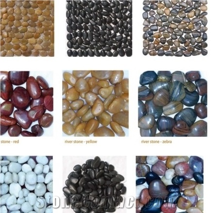 Colorful Polished River Pebbles,Mixed Pebble Stone,Striped Pebbles,River Stone,Pebble Walkway,Gravels