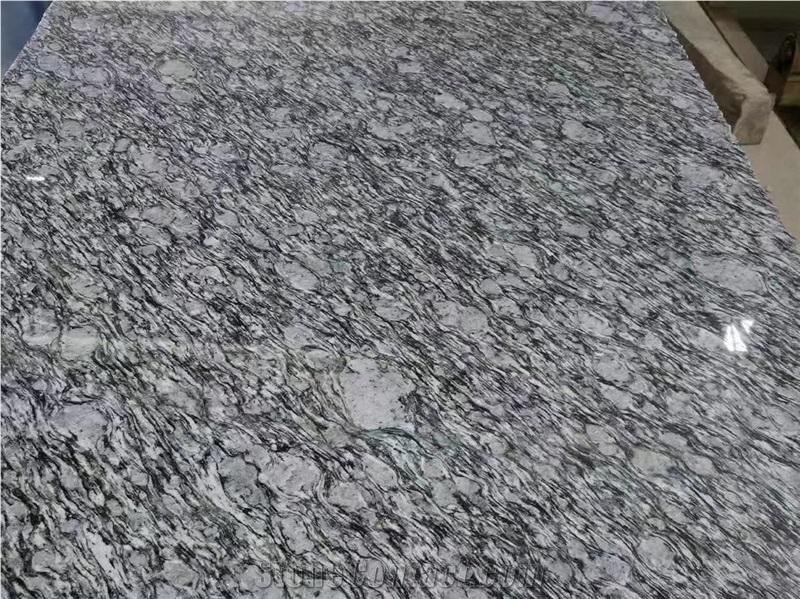 G568 Surf White Sea Wave Flower Polished Slab Tile