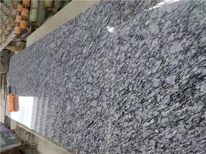 G568 Surf White Sea Wave Flower Polished Slab Tile