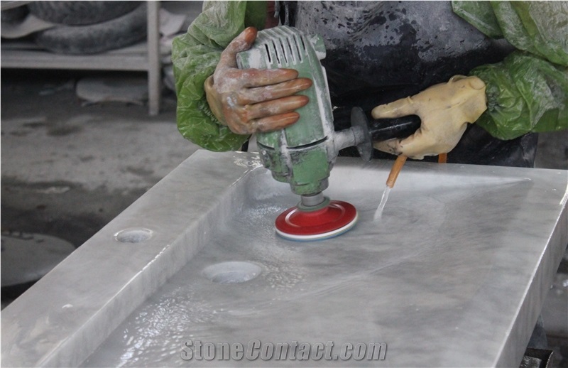 Guangxi White Marble Sinks,Bathroom Sinks,Wash Basins,Square Sinks,Polished Sinks/Basins,Vessel Sinks,Vessel Basin