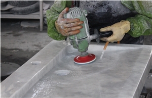 Guangxi White Marble Sinks,Bathroom Sinks,Wash Basins,Square Sinks,Polished Sinks/Basins,Vessel Sinks,Vessel Basin
