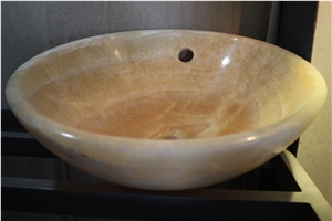 Honey Onyx Pedestal Basins,Bathroom Sinks,Wash Basins,Round Basins,Vessel Sinks,Natural Stone Vessel Sinks/Basins
