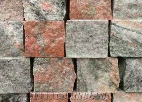 Multicolor Granite Cobbles,Cobble Stone,Cube Stone,Paving Sets,Floor Covering,Driveway Paving Stones,Walkway Pavers,Garden Stepping Pavements,Lanscape Stone
