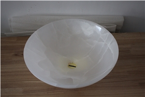 White Onyx Stone Wash Basin Sink White Onyx Stone Wash Basin Sink