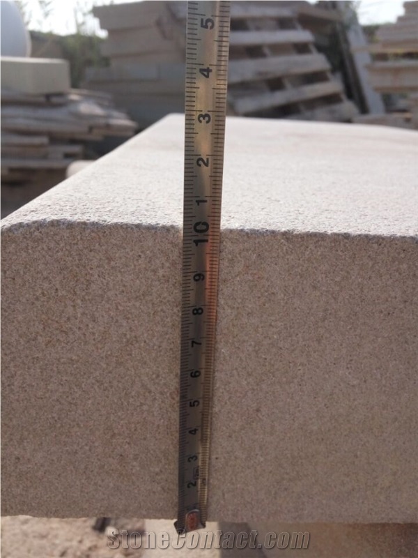 Yellow Sandstone Step Sandblasted