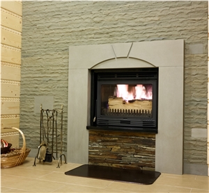 Sielec Sandstone Fireplace Surround And Ledge Wall Cladding