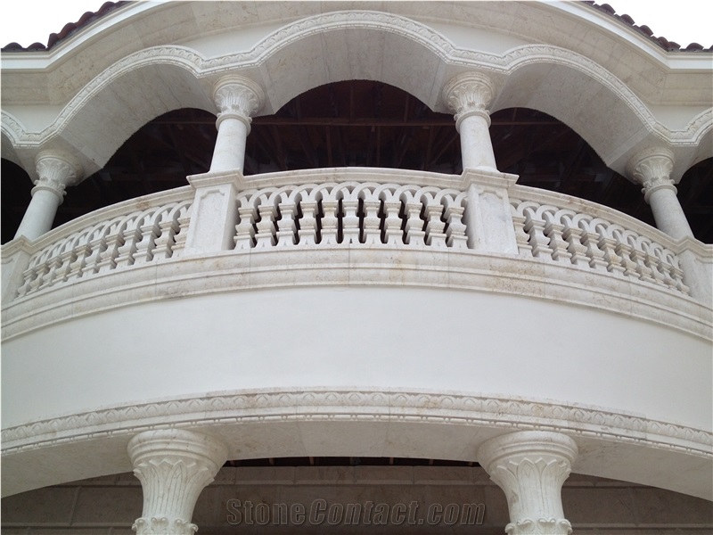 Jerusalem Bone White Limestone Balustrades