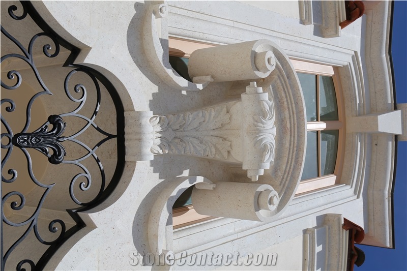Jerusalem Stone White Limestone Pedestal Columns