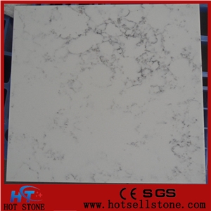 Beige Quartz Stone Slabs for Interior Decor Floor Tiles with High Gloss and Hardness
