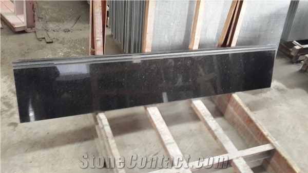 Black Galaxy Granite Stone Polished Flamed Brushed Bullnosed Step,Stair Treads,Risers,Staircase