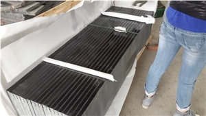 Black Galaxy Granite Stone Polished Flamed Brushed Bullnosed Step,Stair Treads,Risers,Staircase