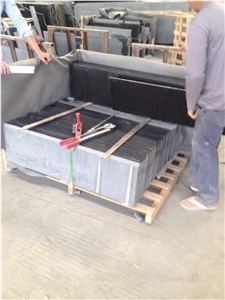 Black Galaxy Granite Stone Polished Flamed Brushed Bullnosed Step,Stair Treads,Risers,Staircase