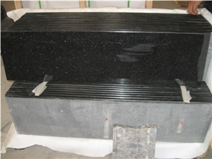 Black Galaxy Granite Stone Polished Flamed Brushed Bullnosed Step,Stair Treads,Risers,Staircase