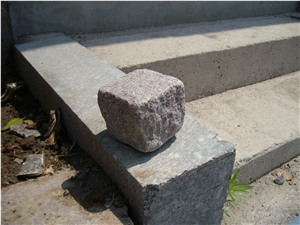 G354 Cubes, G354 Flamed Cubes, G354 Split Cubes, G354 Bushhammered Cube, G354 Cobble Stone, G354 Red Granite Cube, G354 Red Cobble Stone