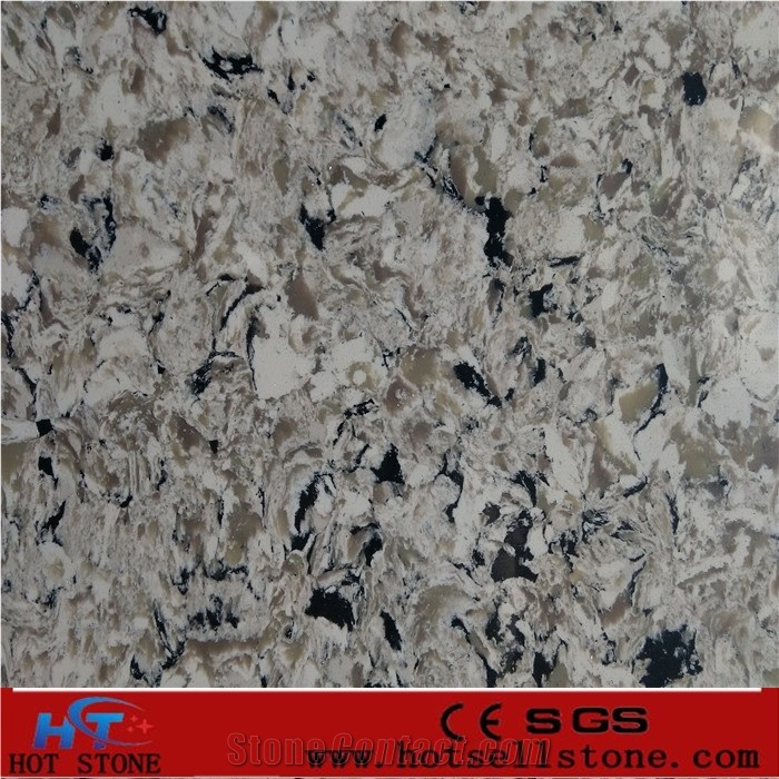Ht022 Quartz Stone Slabs/Quartz Stone Tiles/Engineered Stone/Quartz Stone Flooring/Engineered Stone Walling