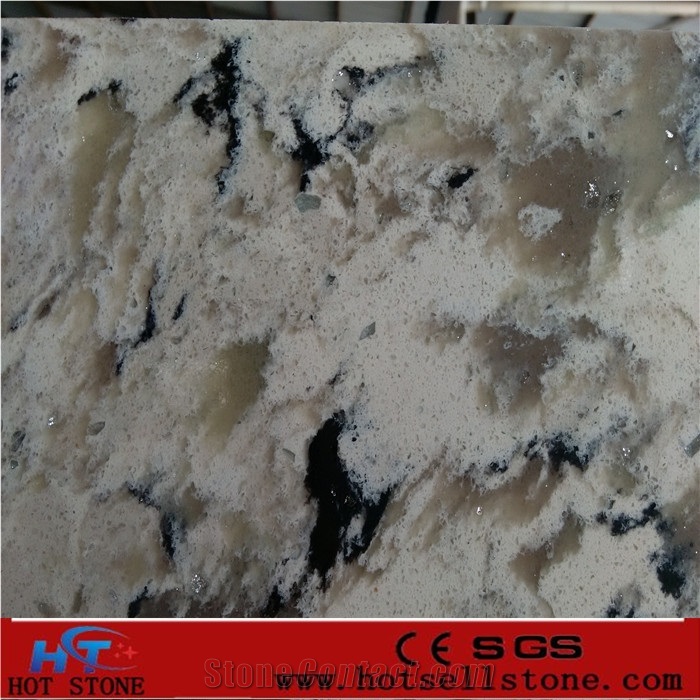Ht023 Quartz Stone Slabs/Quartz Stone Tiles/Engineered Stone/Quartz Stone Flooring/Engineered Stone Walling