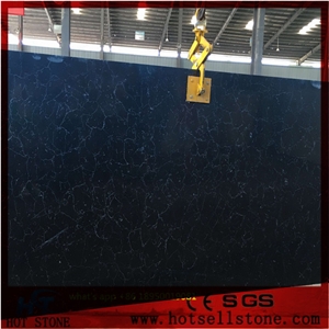 Quartz Stone Slab ,Blue Quartz , Granite Vein Series, Flower Vein Quartz Stone, Quartz Surfaces, Cut-To-Size Quartz Tiles