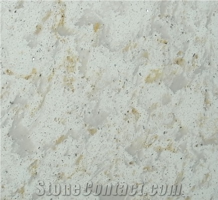 White Artificial Quartz Stone Tile & Slab with Double Color Particle/Engineered Quartz Stones/Manmade Stone/Cut to Size/Engineered Tiles/Floor & Wall Covering/Polished Surface/Decoration